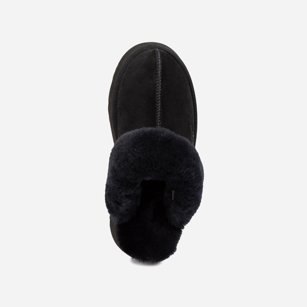 OZWEAR UGG Platform Slipper (Elastic Logo & Wool Strap) 4.5cm (Detachable Feature)(Water Resistant)