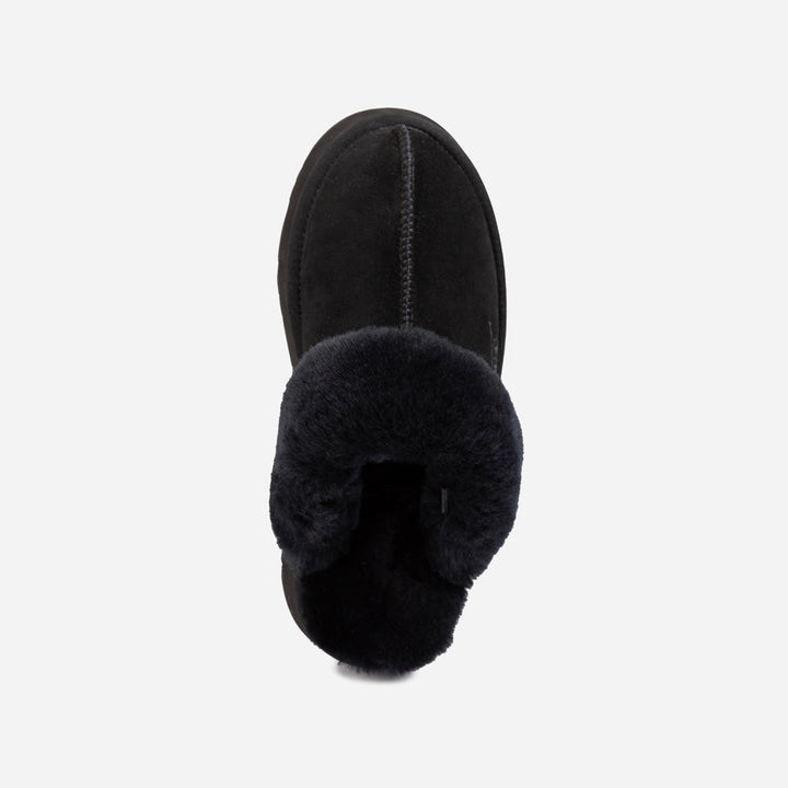 OZWEAR UGG Platform Slipper (Elastic Logo & Wool Strap) 4.5cm (Detachable Feature)(Water Resistant)