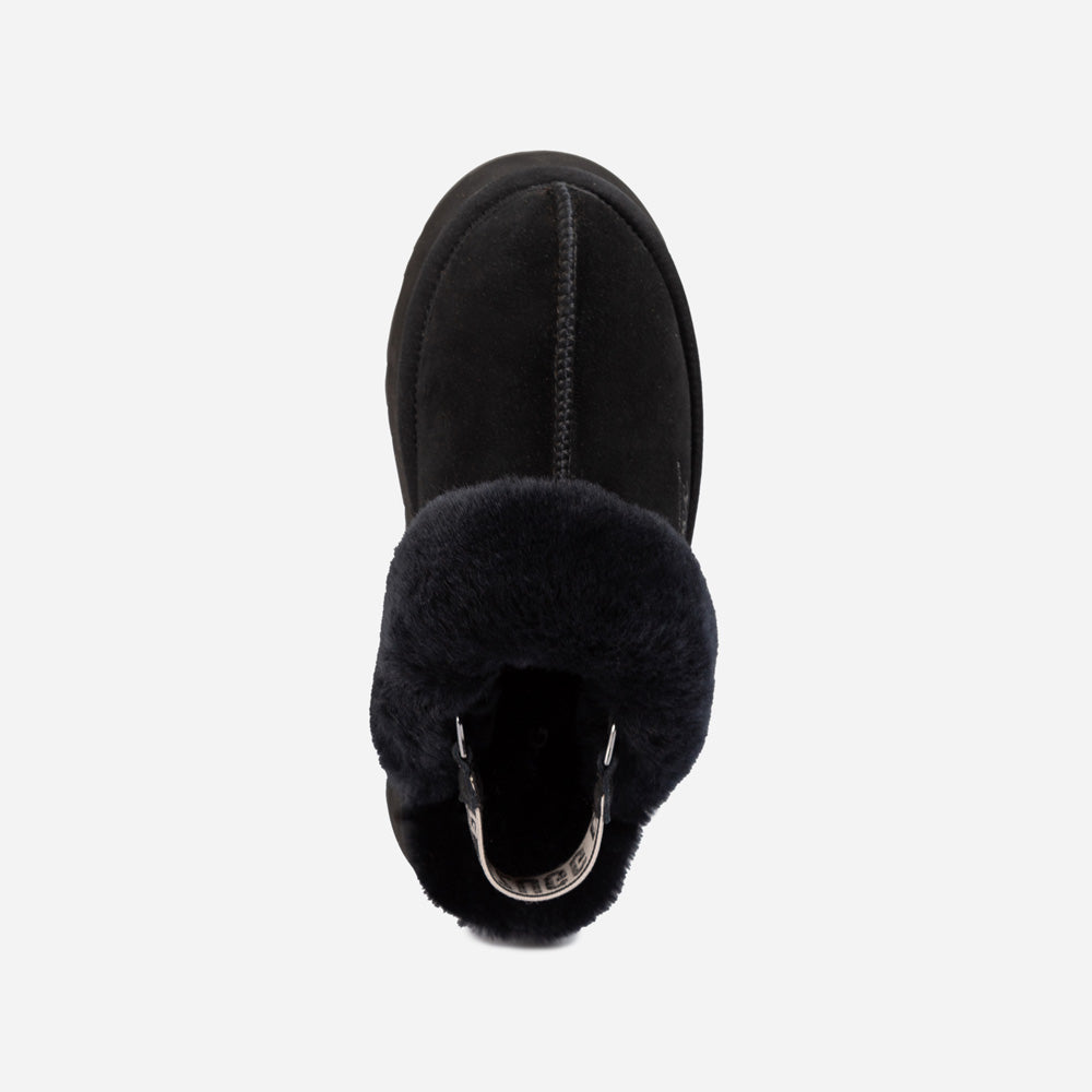 OZWEAR UGG Platform Slipper (Elastic Logo & Wool Strap) 4.5cm (Detachable Feature)(Water Resistant)