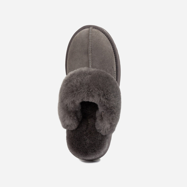 OZWEAR UGG Platform Slipper (Elastic Logo & Wool Strap) 4.5cm (Detachable Feature)(Water Resistant)