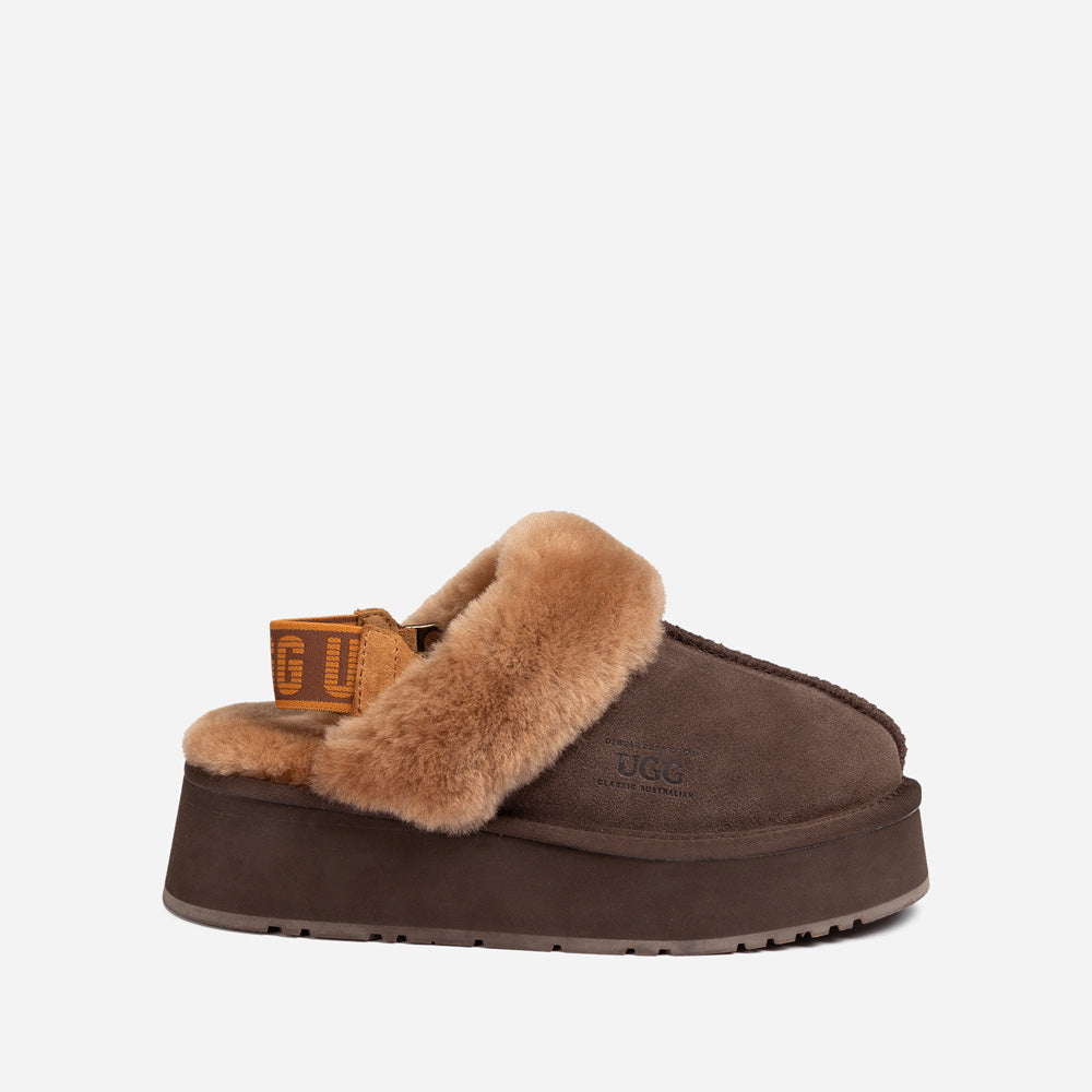 OZWEAR UGG  High Platform Slipper (Elastic Backstrap) (5cm)