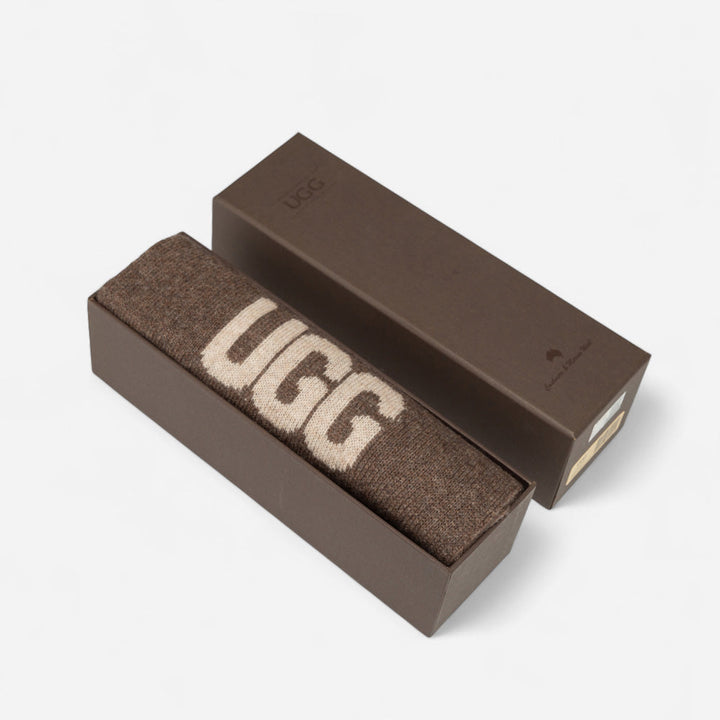OZWEAR UGG Logo Cashmere Aus Wool Woven Scarf