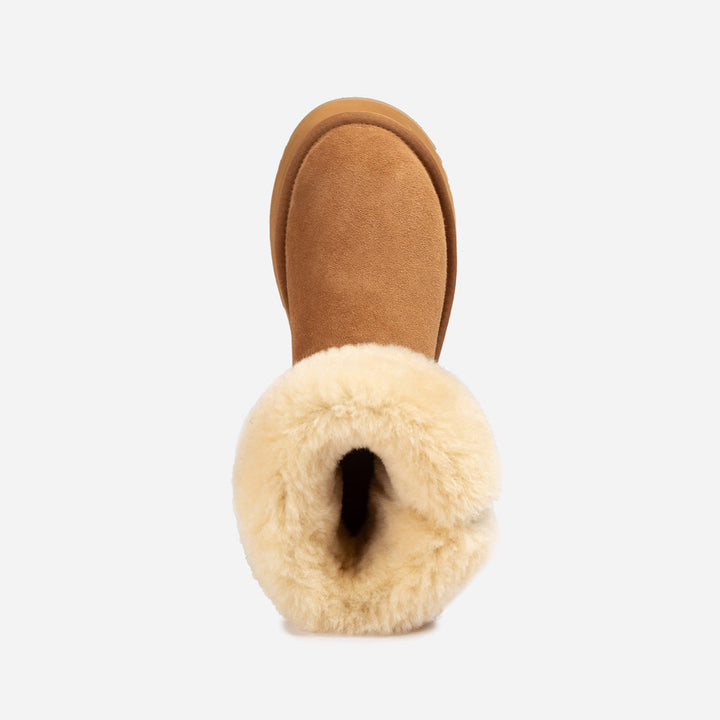 OZWEAR UGG Classic Platform Buckle Mini Boots (4.5cm) (Water Resistant)