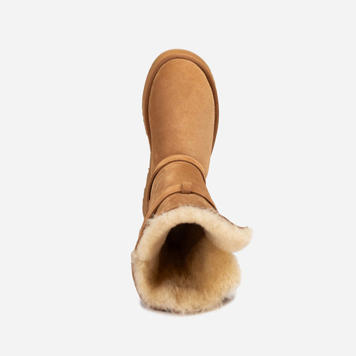 OZWEAR UGG Classic Platform Buckle Long Boots (4.5cm) (Water Resistant)