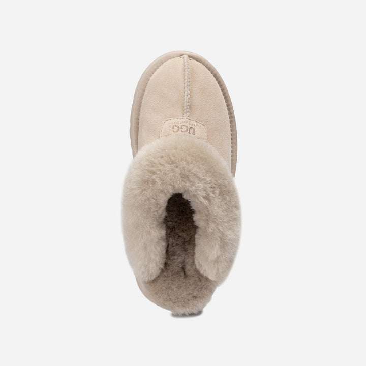 OZWEAR UGG Coquette Platform Slipper (Elastic Logo & Wool Strap) (Detachable Feature)