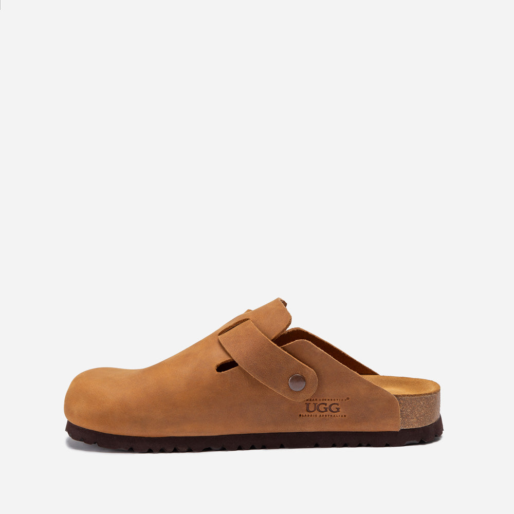 OZWEAR UGG Aussie Leather Footbed Mens Slipper