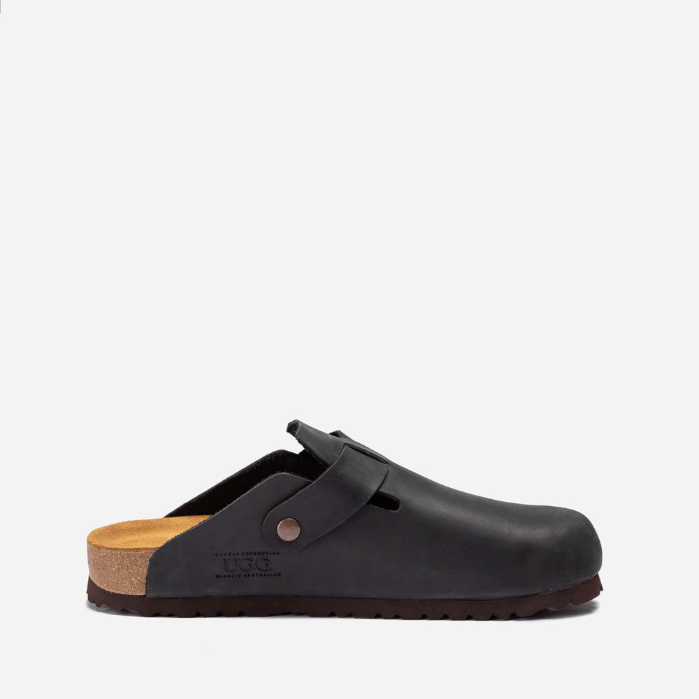 OZWEAR UGG Aussie Leather Footbed Mens Slipper