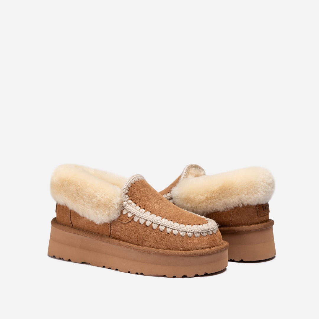 OZWEAR UGG Eskimo Platform Collar Moccasin
