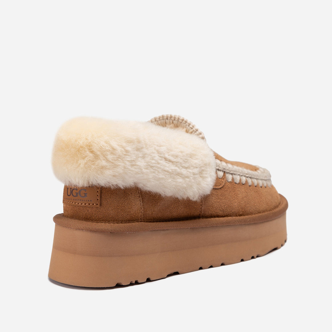 OZWEAR UGG Eskimo Platform Collar Moccasin