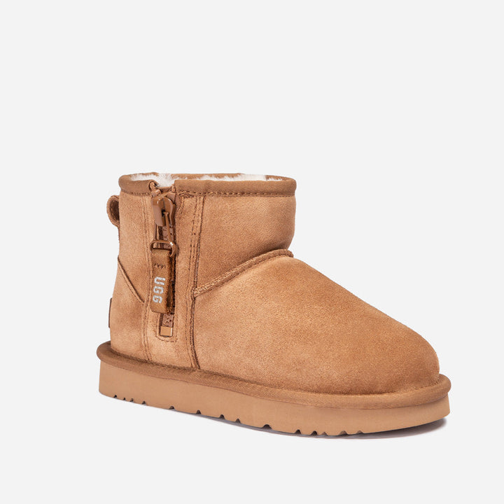 OZWEAR UGG Kids Mini Zipper Tape Logo Boots