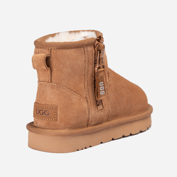 OZWEAR UGG Kids Mini Zipper Tape Logo Boots