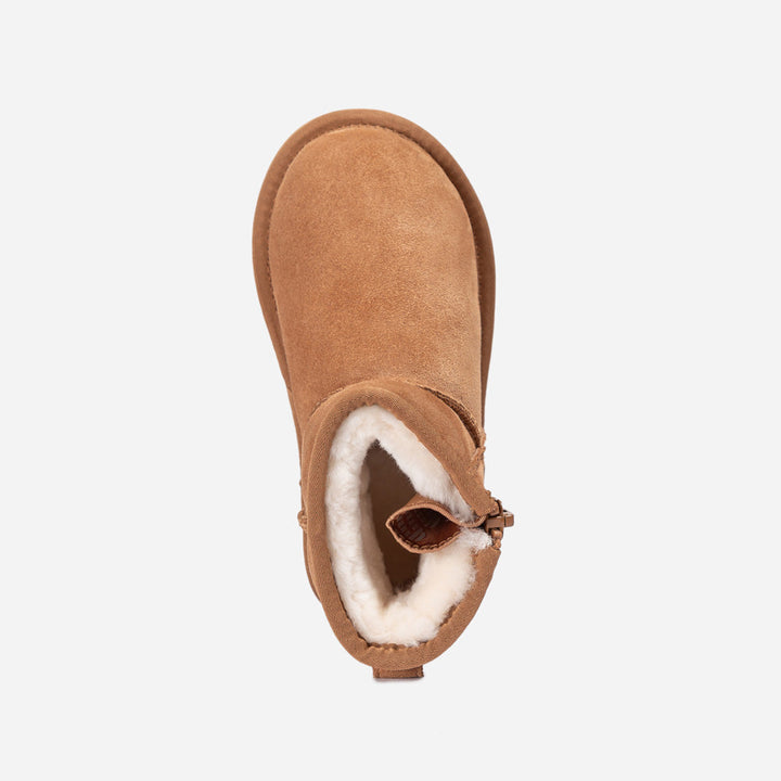 OZWEAR UGG Kids Mini Zipper Tape Logo Boots