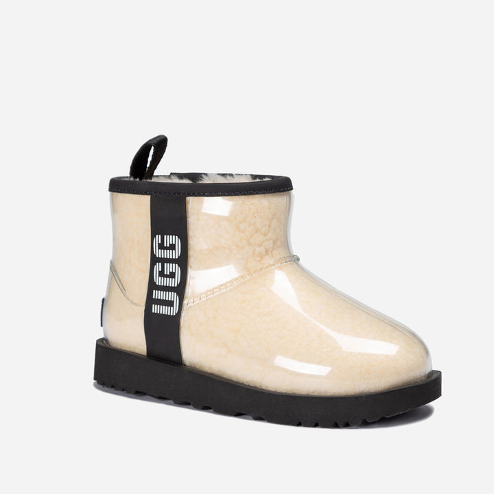 OZWEAR UGG Classic Kids Clear Mini Boots (Waterproof) (Glow In Dark Logo)