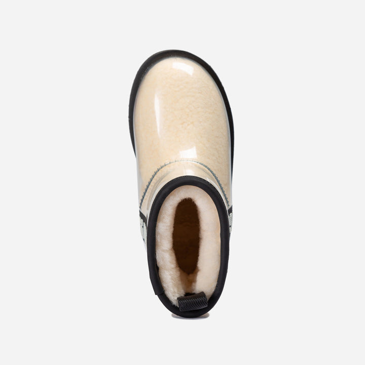 OZWEAR UGG Classic Kids Clear Mini Boots (Waterproof) (Glow In Dark Logo)