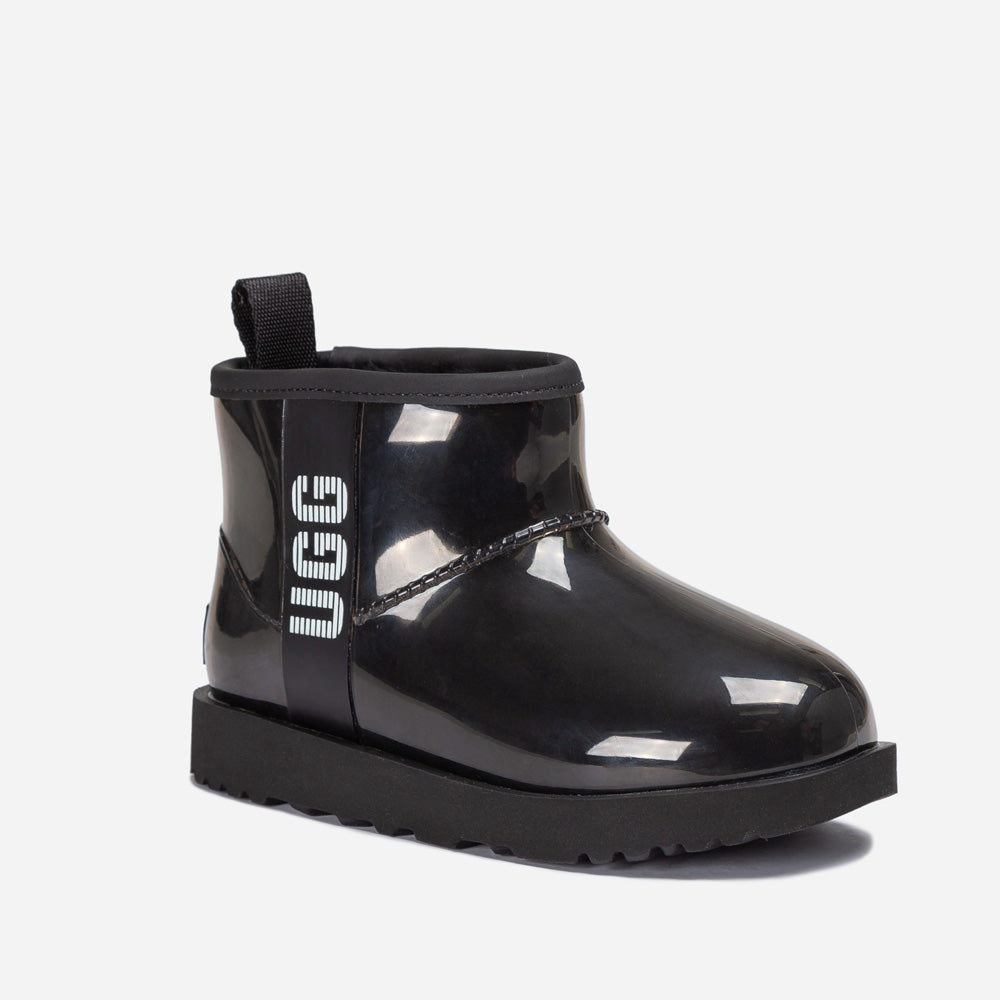 OZWEAR UGG Classic Kids Clear Mini Boots (Waterproof) (Glow In Dark Logo)