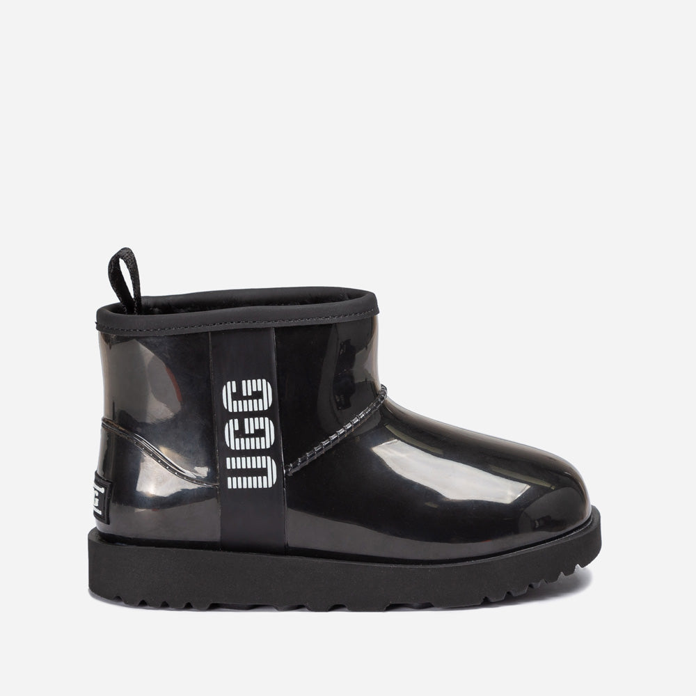 OZWEAR UGG Classic Kids Clear Mini Boots (Waterproof) (Glow In Dark Logo)