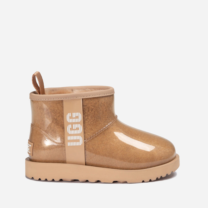 OZWEAR UGG Classic Kids Clear Mini Boots (Waterproof) (Glow In Dark Logo)