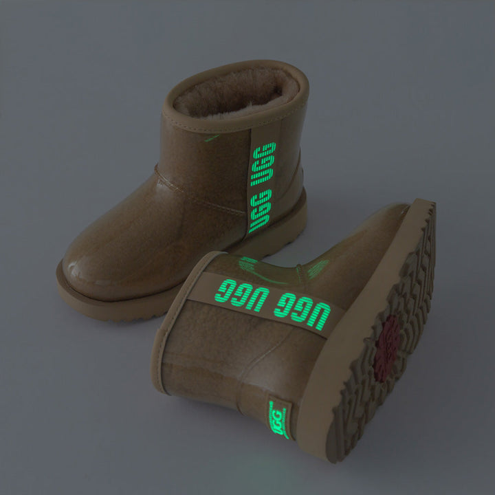 OZWEAR UGG Classic Kids Clear Boots (Waterproof) (Glow in The Dark)
