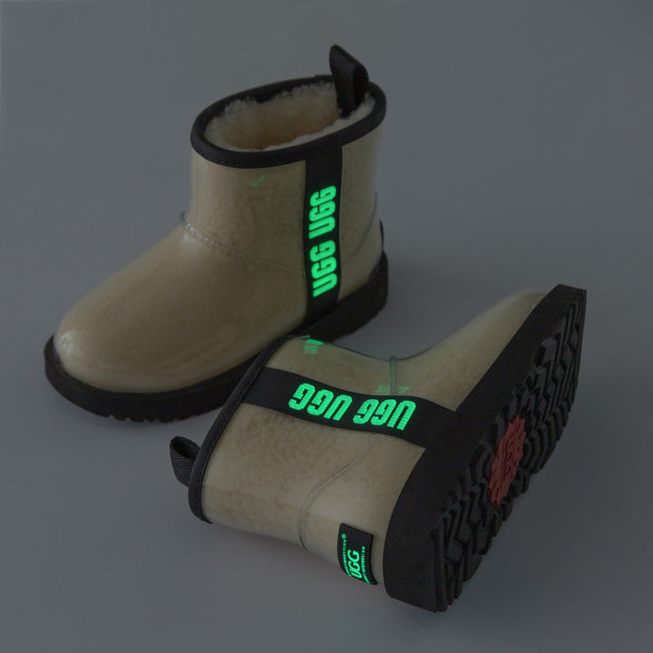 OZWEAR UGG Classic Kids Clear Boots (Waterproof) (Glow in The Dark)