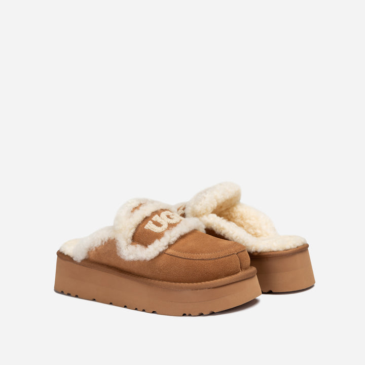 UGG VIOLET SHEARLING PLATFORM SLIPPER