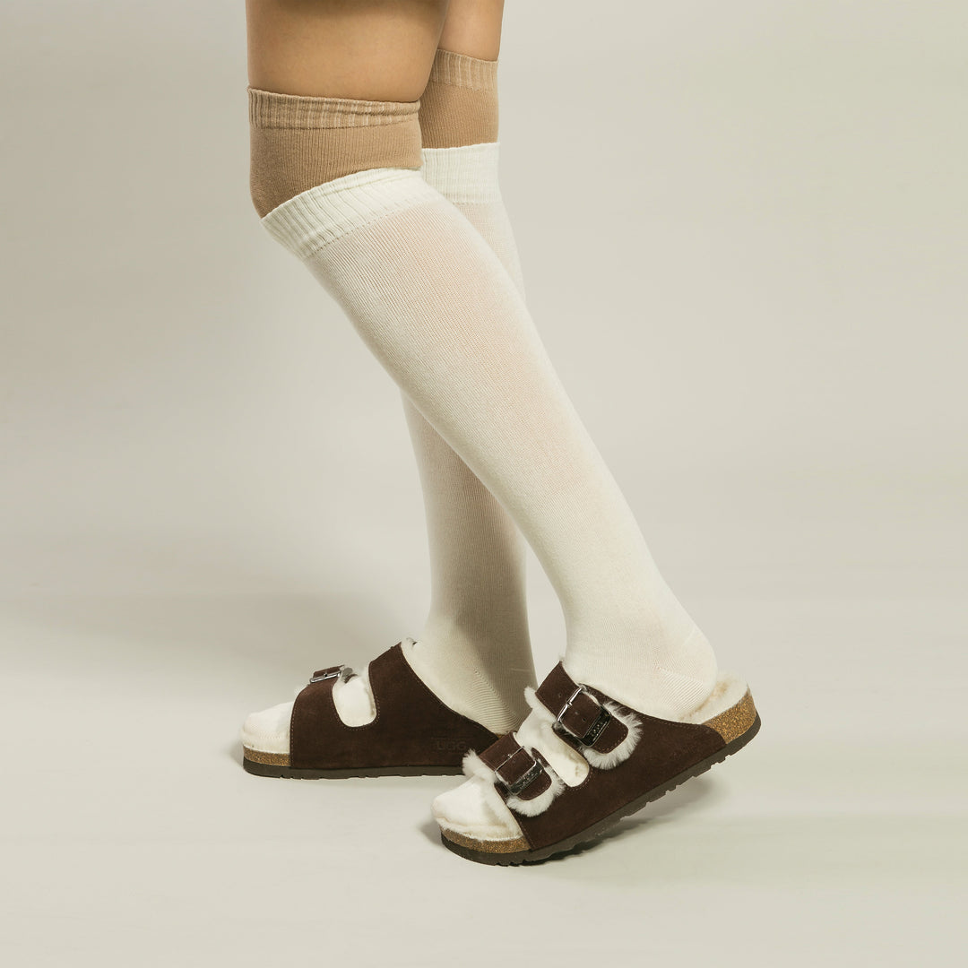 OZWEAR UGG Aussie Shearling Buckled Sandals