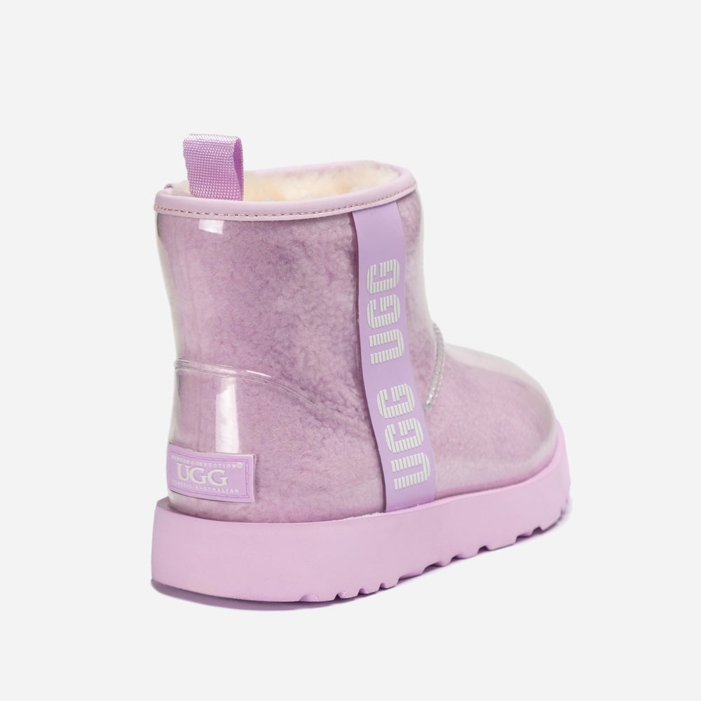 OZWEAR UGG Classic Kids Clear Boots (Waterproof) (Glow in The Dark)