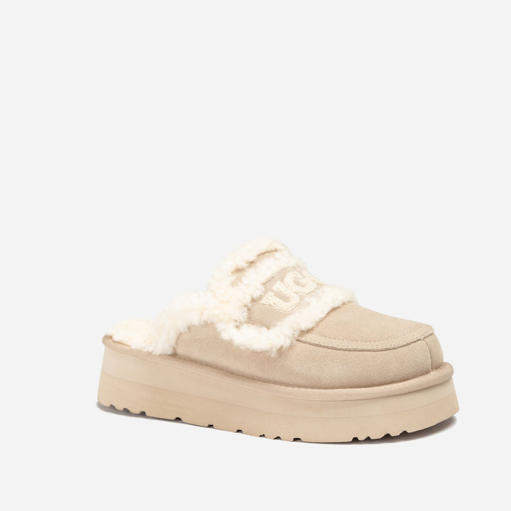 UGG VIOLET SHEARLING PLATFORM SLIPPER