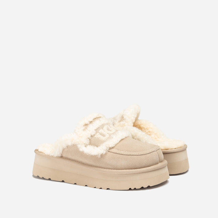UGG VIOLET SHEARLING PLATFORM SLIPPER