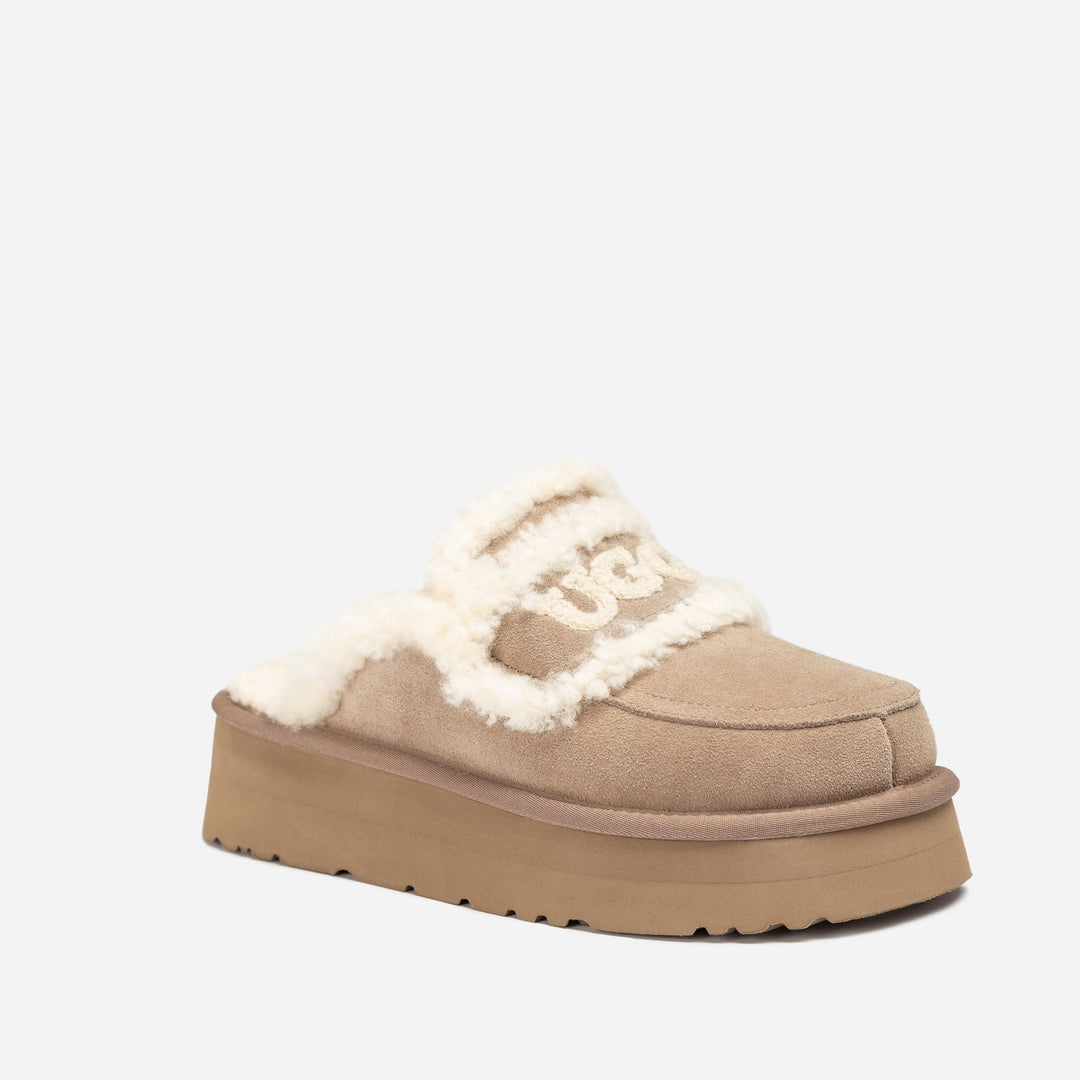 UGG VIOLET SHEARLING PLATFORM SLIPPER