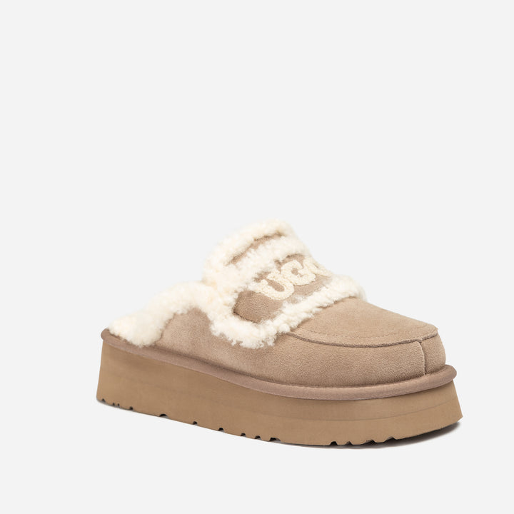 UGG VIOLET SHEARLING PLATFORM SLIPPER