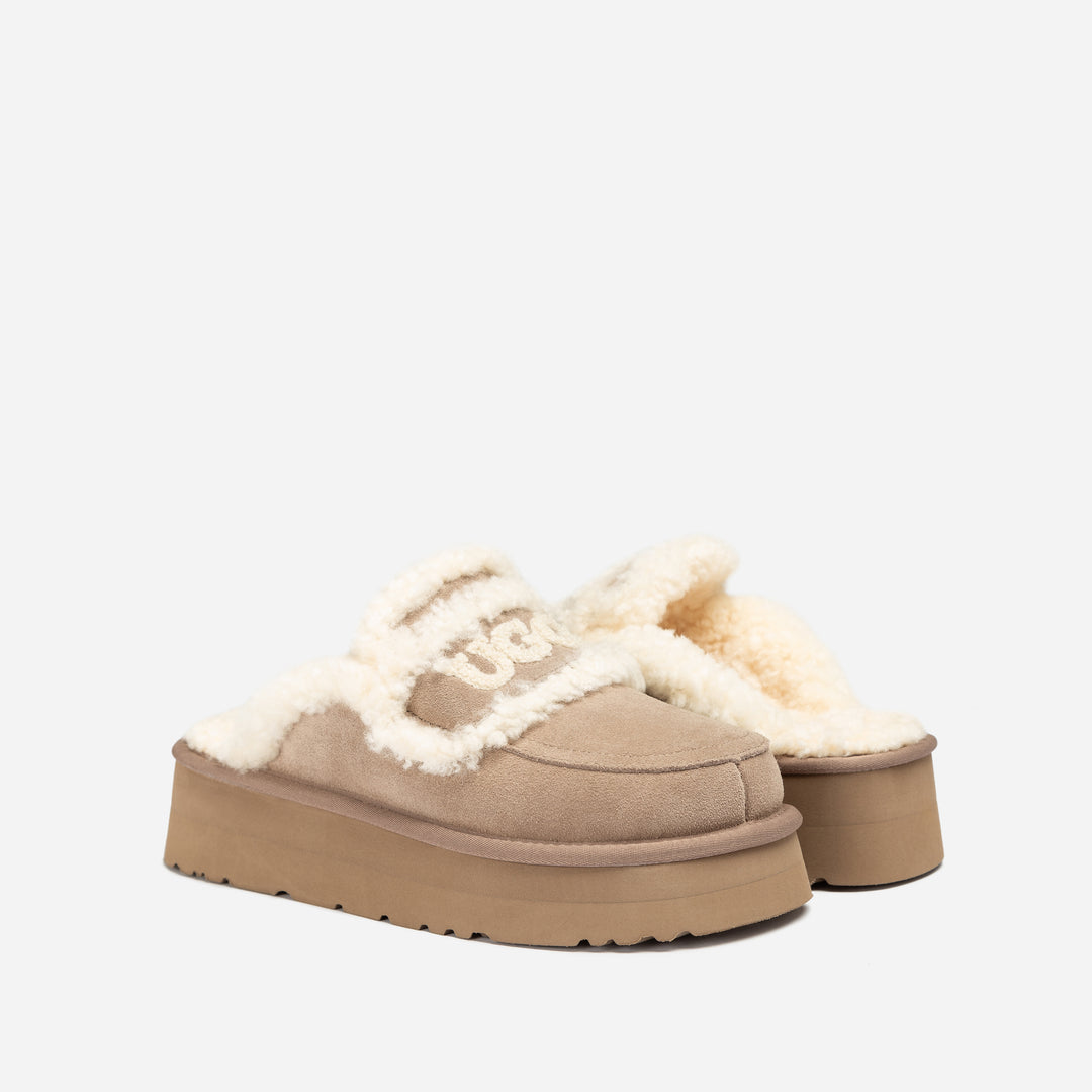 UGG VIOLET SHEARLING PLATFORM SLIPPER