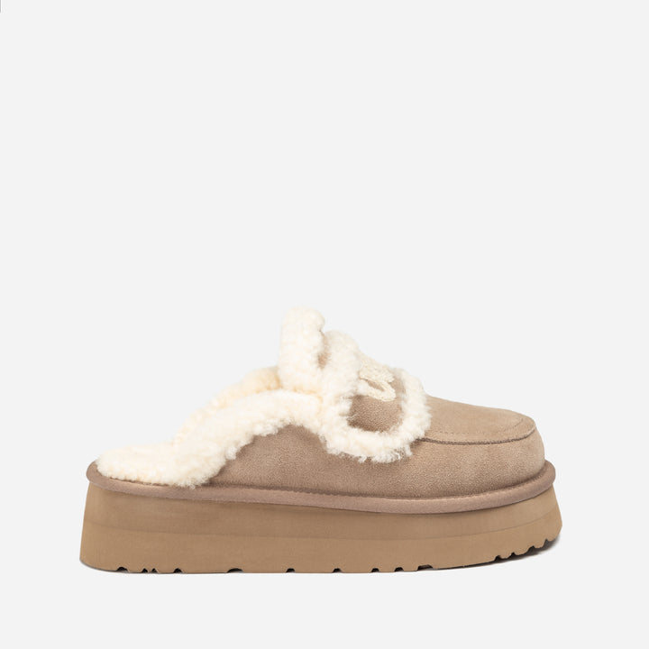 UGG VIOLET SHEARLING PLATFORM SLIPPER