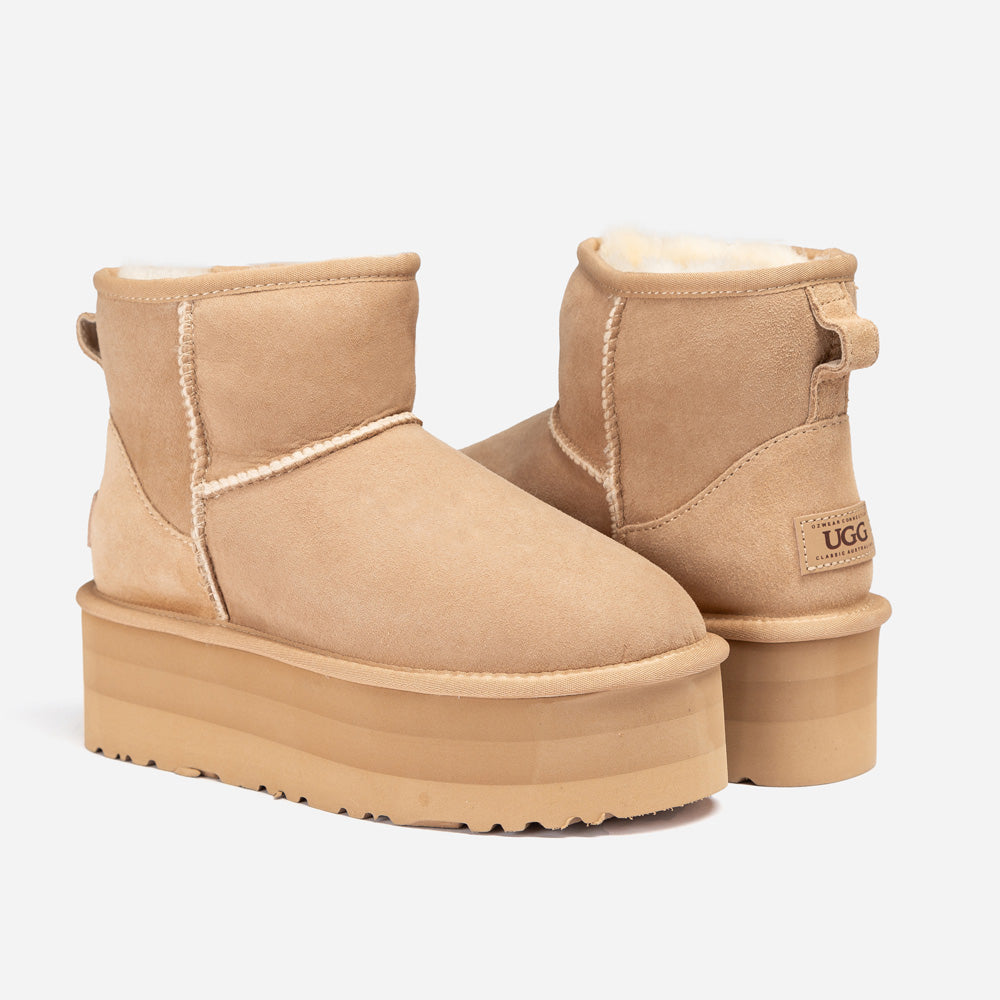 OZWEAR UGG Classic Platform Mini Boots (5cm)