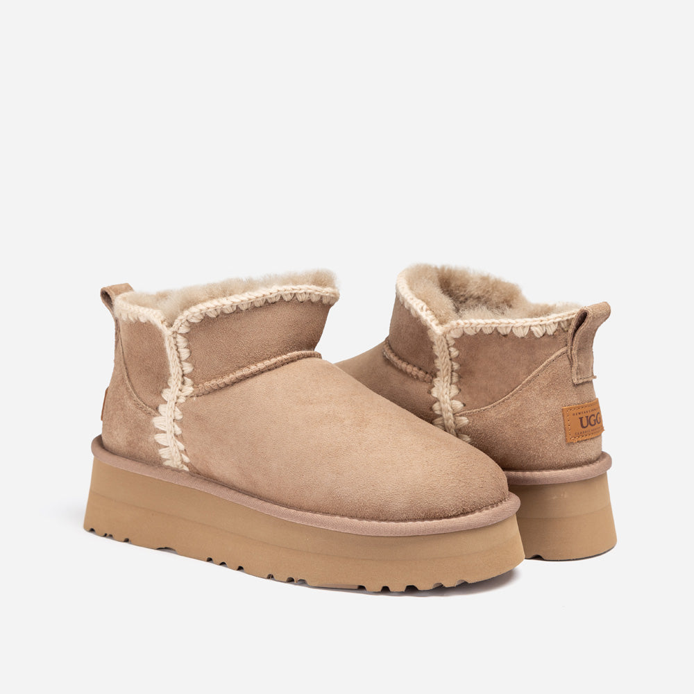 OZWEAR UGG Eskimo Platform Mini Boots