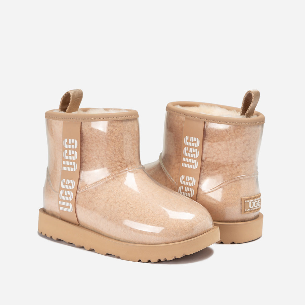 OZWEAR UGG Classic Kids Clear Boots (Waterproof) (Glow in The Dark)