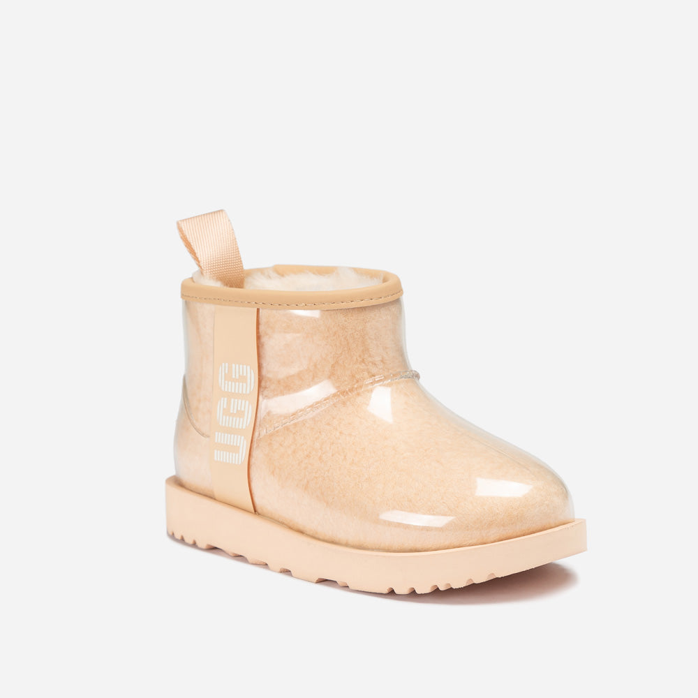 OZWEAR UGG Classic Kids Clear Mini Boots (Waterproof) (Glow In Dark Logo)