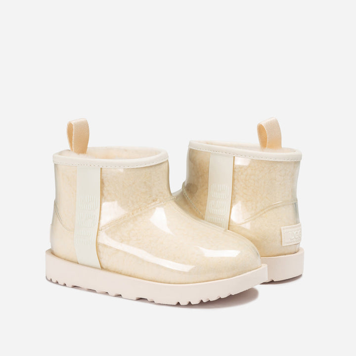 OZWEAR UGG Classic Kids Clear Mini Boots (Waterproof) (Glow In Dark Logo)