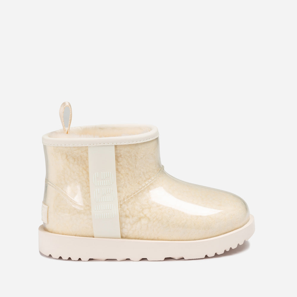 OZWEAR UGG Classic Kids Clear Mini Boots (Waterproof) (Glow In Dark Logo)