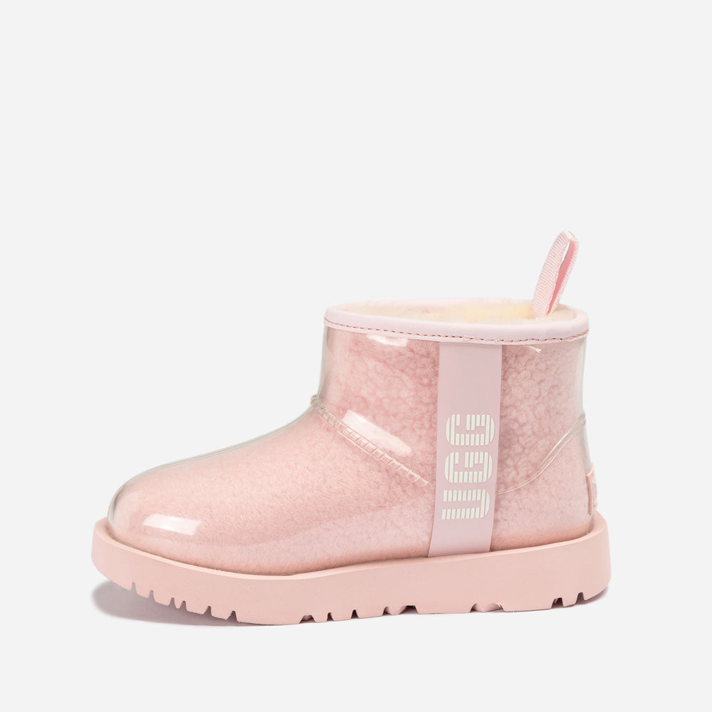 OZWEAR UGG Classic Kids Clear Mini Boots (Waterproof) (Glow In Dark Logo)