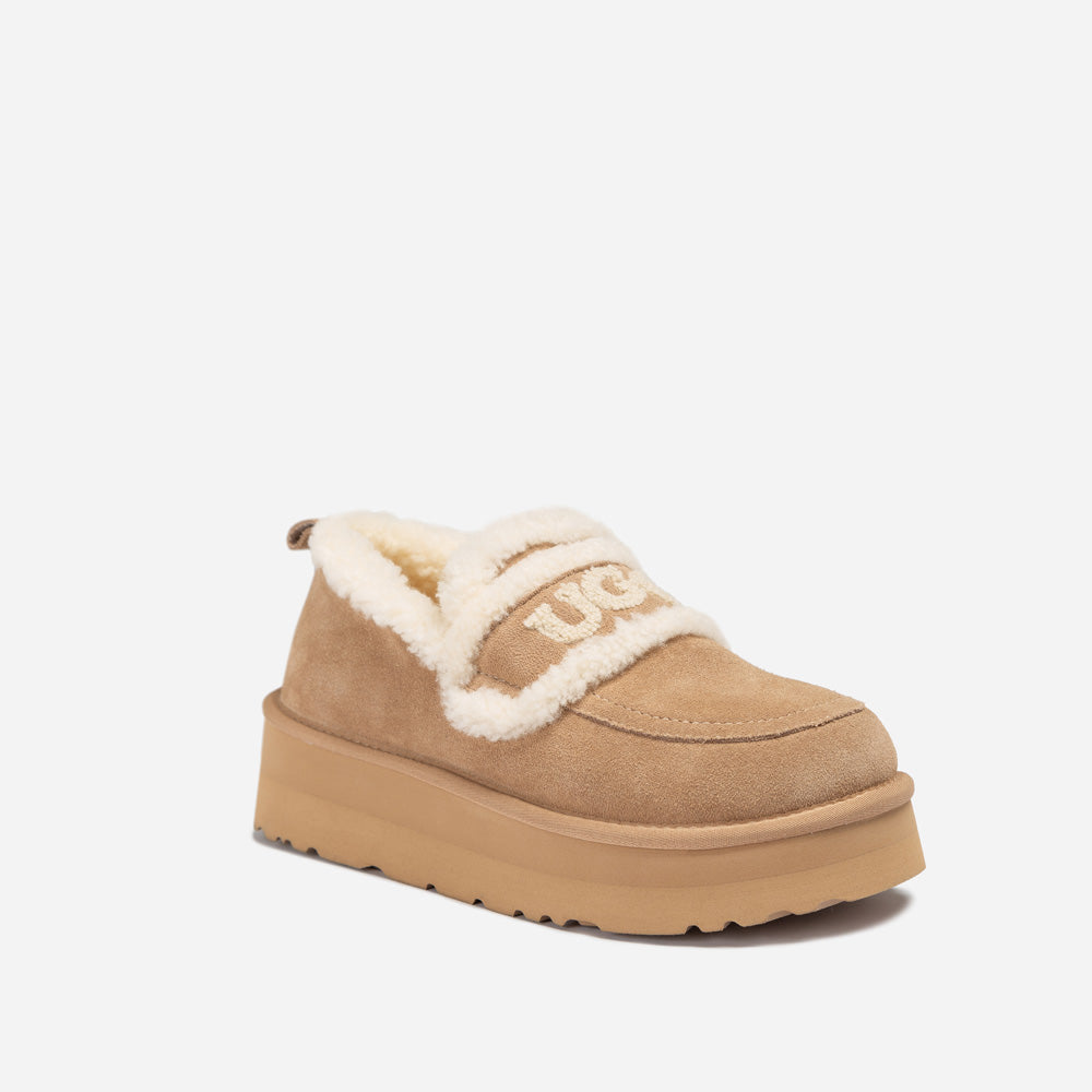 OZWEAR UGG Violet Shearling Platform Loafer