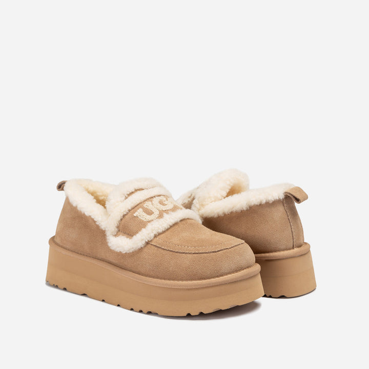 OZWEAR UGG Violet Shearling Platform Loafer