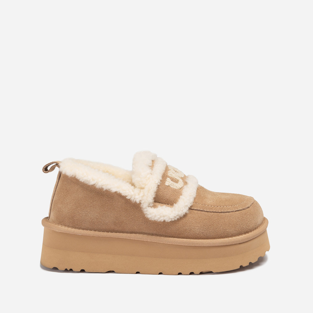 OZWEAR UGG Violet Shearling Platform Loafer