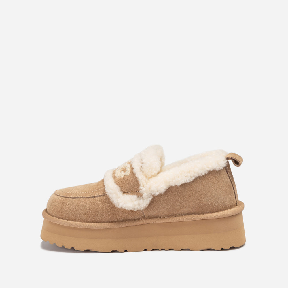 OZWEAR UGG Violet Shearling Platform Loafer