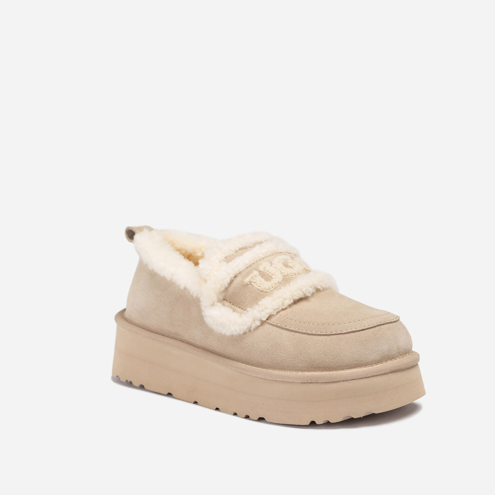 OZWEAR UGG Violet Shearling Platform Loafer