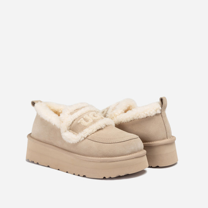 OZWEAR UGG Violet Shearling Platform Loafer
