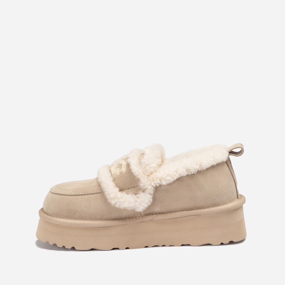 OZWEAR UGG Violet Shearling Platform Loafer