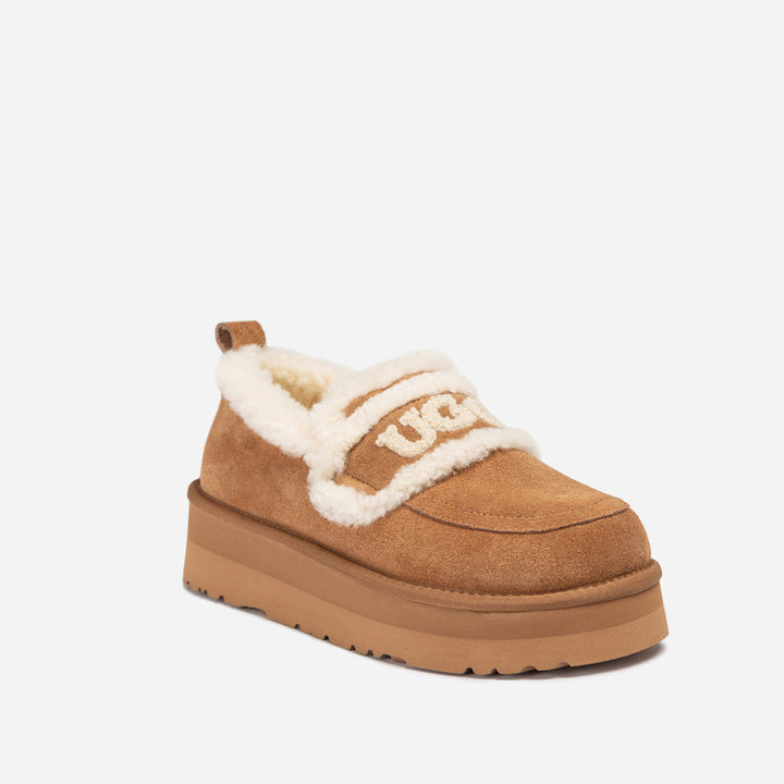 OZWEAR UGG Violet Shearling Platform Loafer