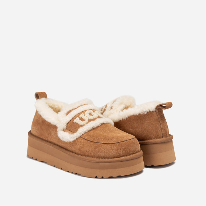 OZWEAR UGG Violet Shearling Platform Loafer