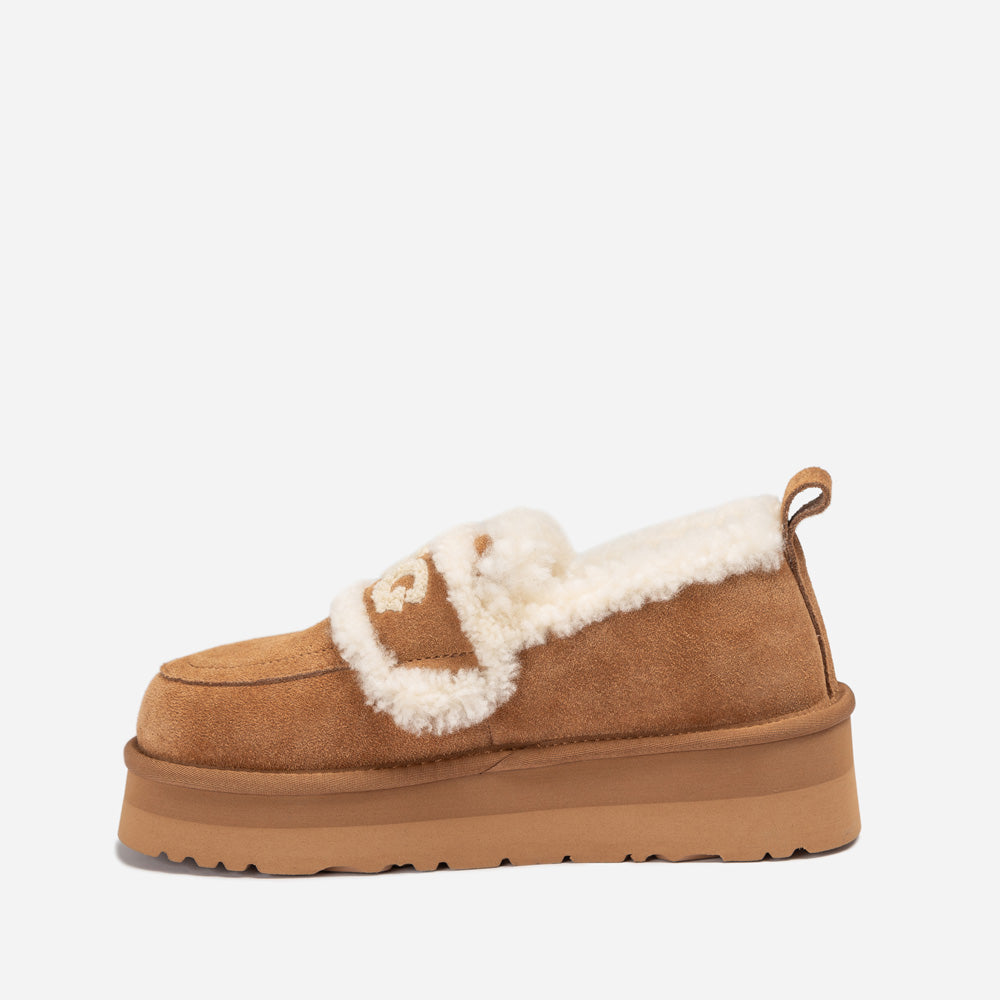 OZWEAR UGG Violet Shearling Platform Loafer