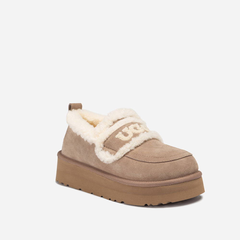 OZWEAR UGG Violet Shearling Platform Loafer